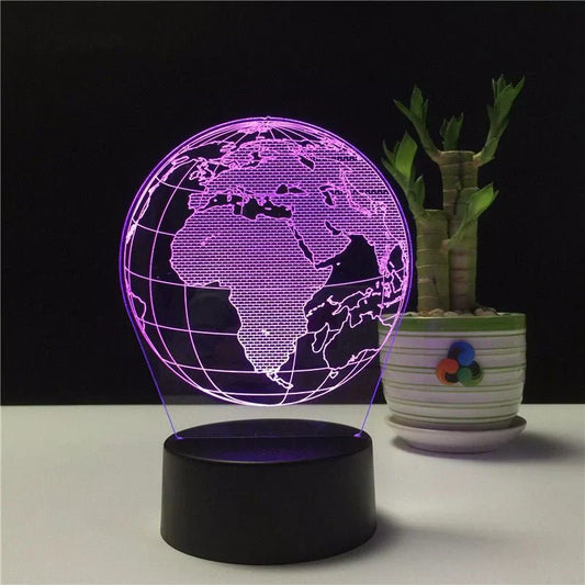 USB Night Light 3D Earth Globe Table Lamp RGB Creative